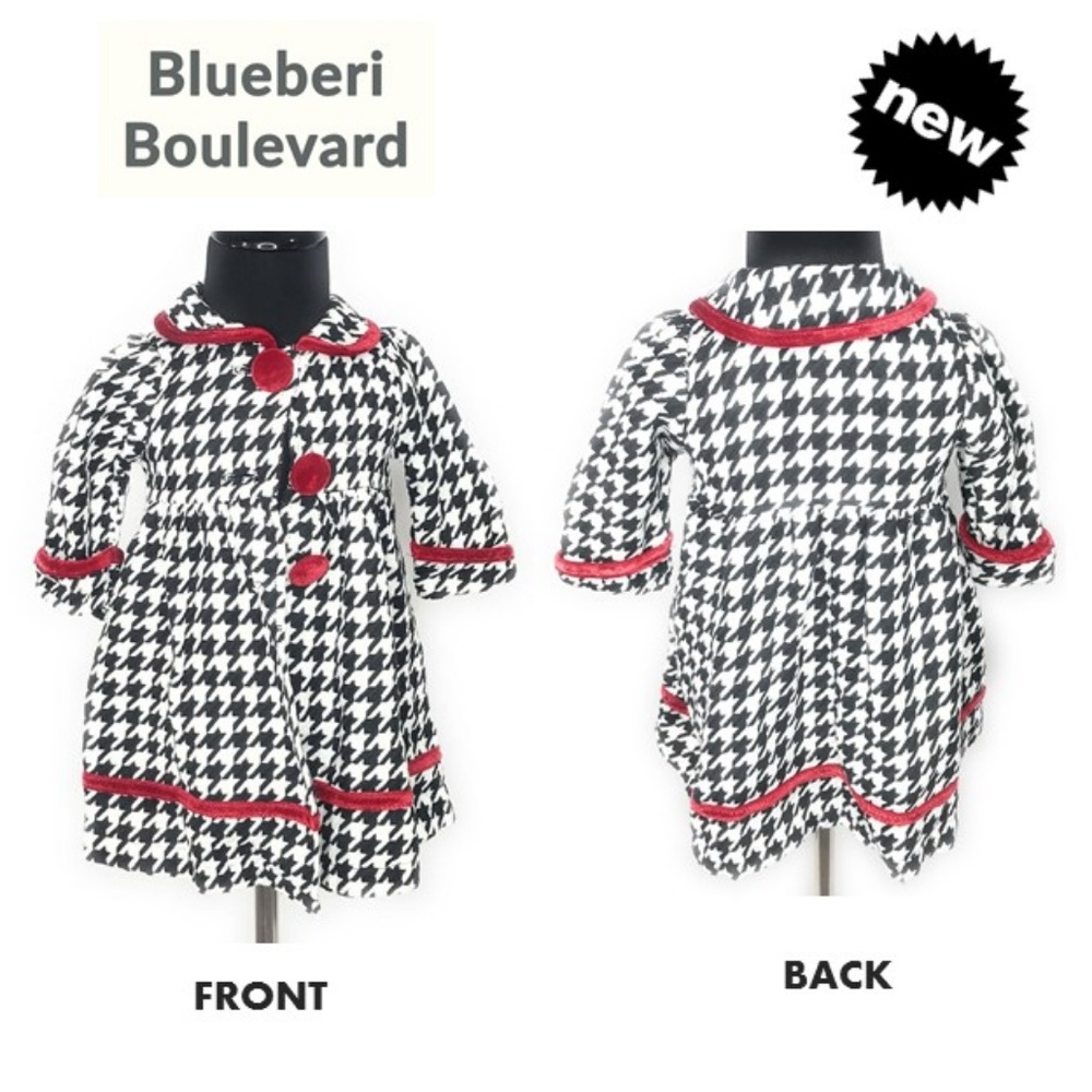 BLUEBERI BOULEVARD Houndstooth Dress Coat Sz18m 🌸